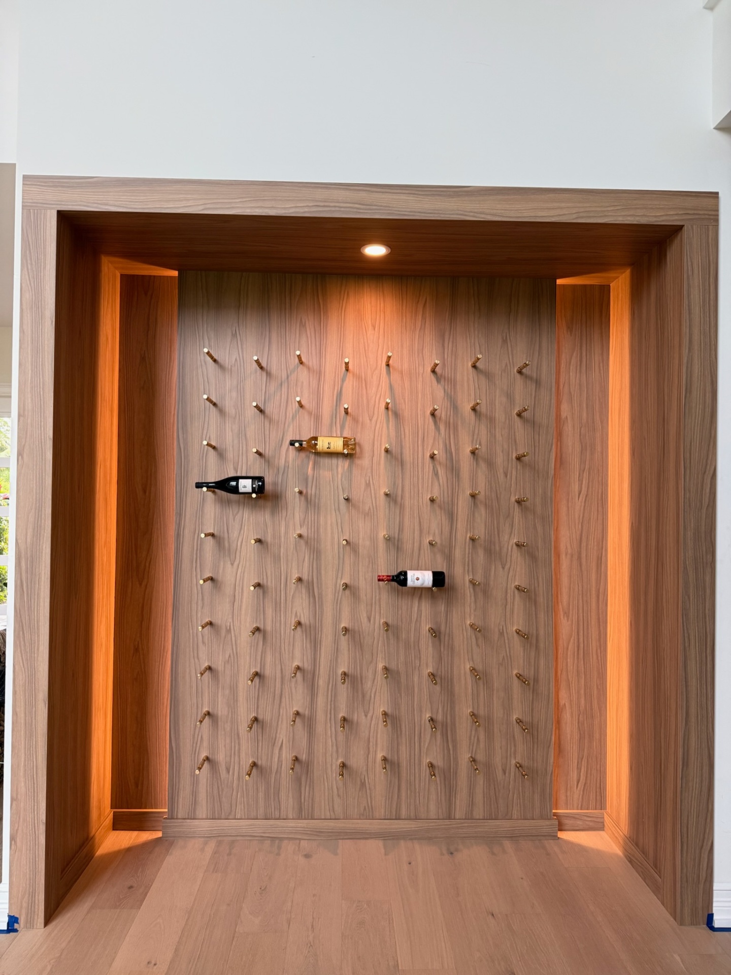 Custom wine room millwork